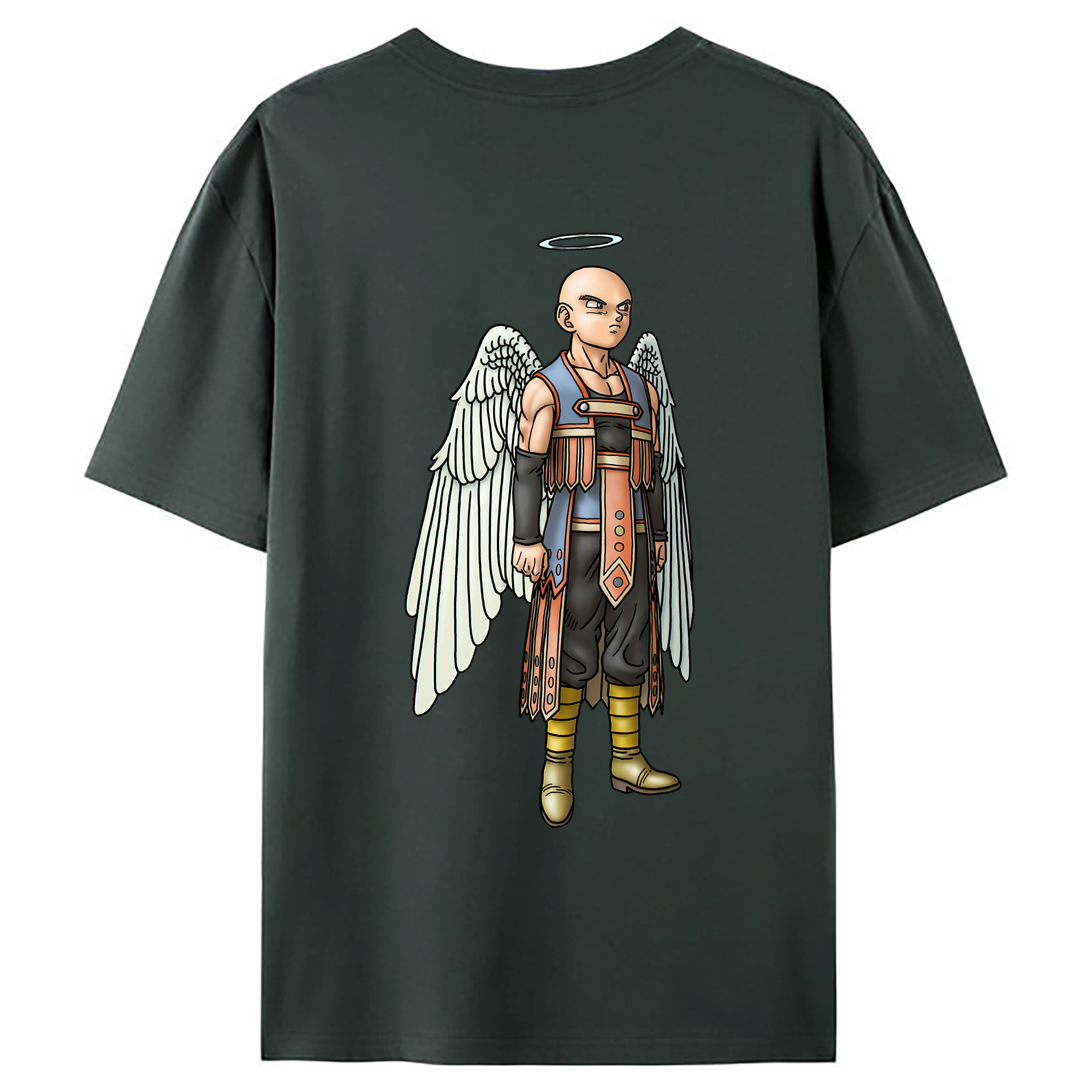 （画像用） ドラゴンクエスト Doragon Kuesuto Dragon Quest 綿100％ メンズ半袖Tシャツ（バックプリント） 通気性